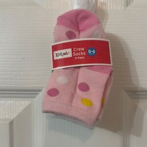 Kidgets Pink and White Polka Dot Socks